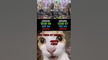 RX 7800 XT VS RTX 5070 #shorts #pcgaming #pc #graphicscard #gpu #gaming #comparison