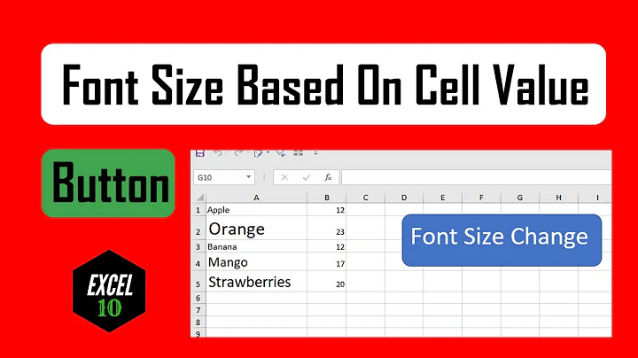 How To Change Font Size Based On Cell Value In Excel