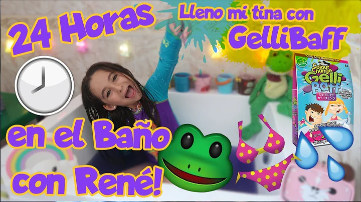 24 HORAS EN EL BAO CON REN!/LLENO MI TINA CON GELL...