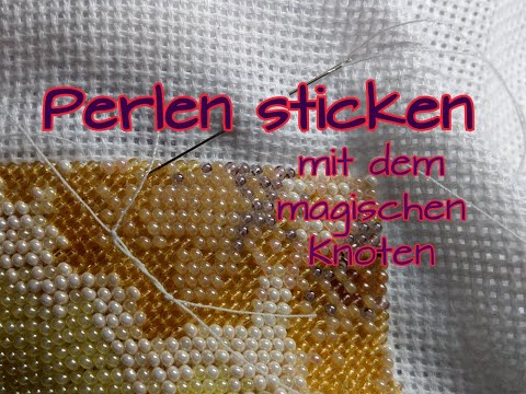 Video: So Sticken Sie Mit Perlen Auf Leinwand