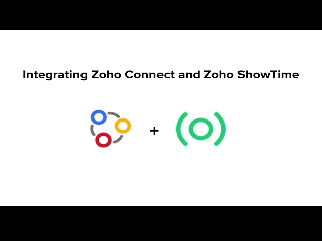 Integrating Zoho Connect and Zoho ShowTime.