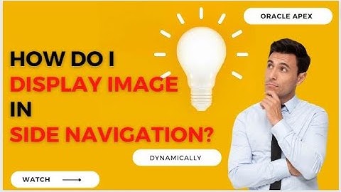 Display Custom Image in Side Navigation Menu in Oracle APEX #oracle #oracleapex #apex
