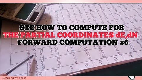 How to compute latitudes and departures || Forward Computation  #traversing 6