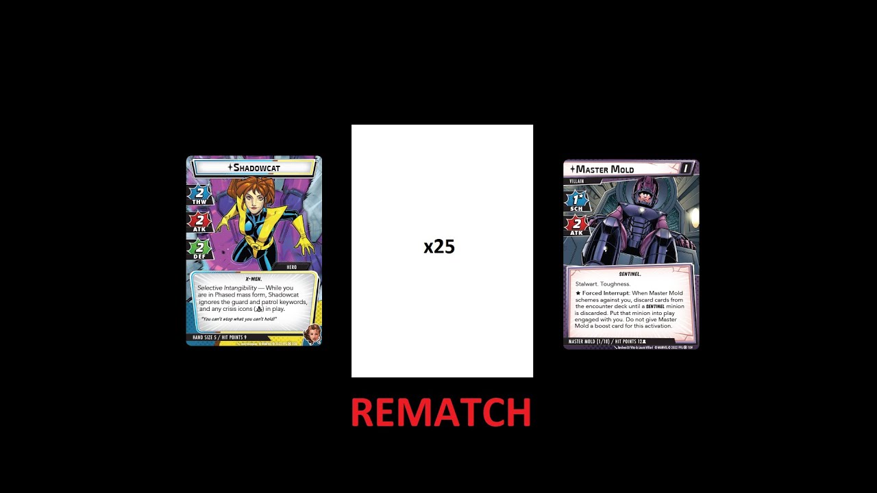25 Blank Cards Shadowcat vs Master Mold (rematch) YouTube