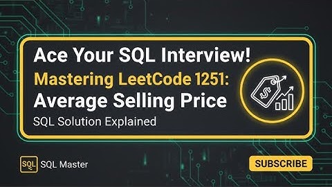 Average Selling Price – LeetCode 1251 Explained (PostgreSQL)