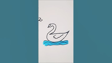How to draw duck from number 2🦆 #shortvideo #art #youtubeshorts
