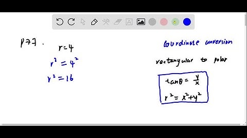 In Exercises 85–108, convert the polar equation to rectangular form. r=4