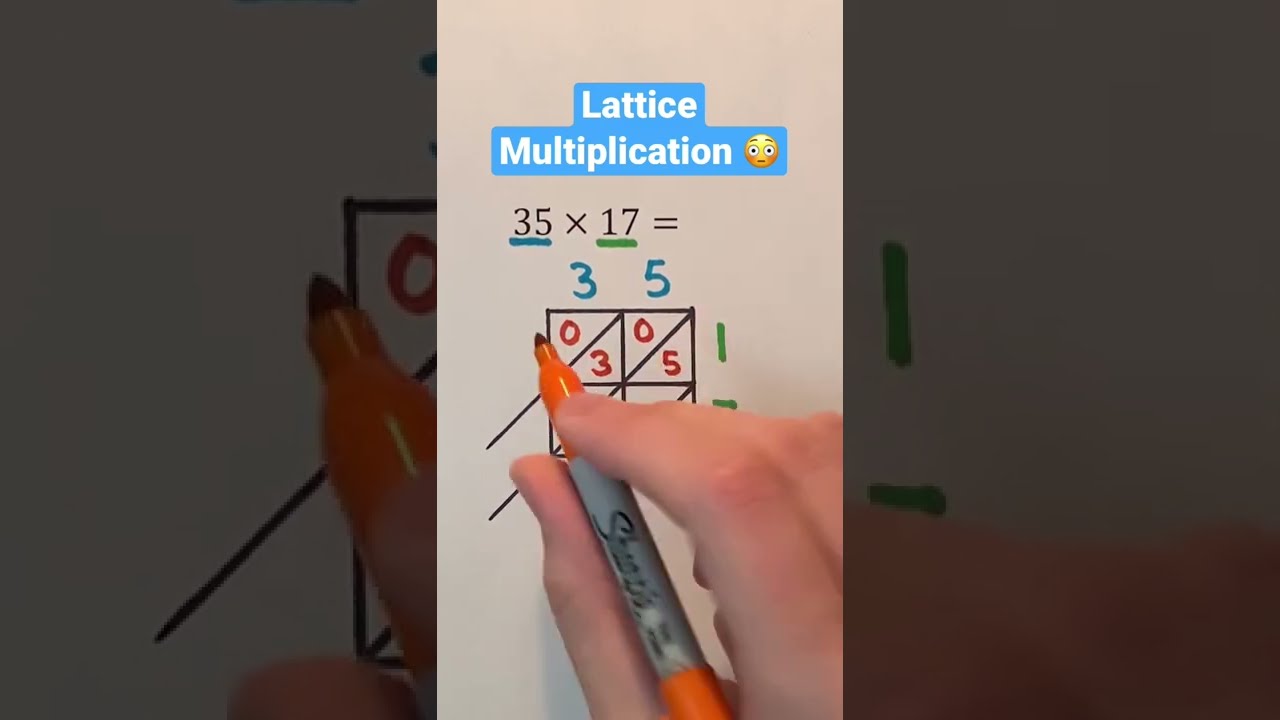 Lattice Multiplication Shorts Math Maths Mathematics Education Learn