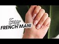 EASY French Manicure for Beginners! GEL AT HOME!! | Bougie on a Budget