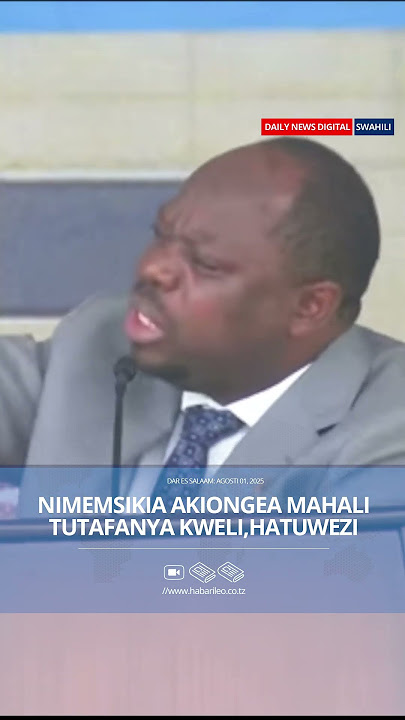 NIMEMSIKIA AKIONGEA MAHALI, TUTAFANYA KWELI HATUWEZI...