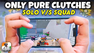 Only Pure Clutches | Ace Dominator Fastest Squad wipes | Solo vs Squad Clutch | BGMI / Pubg Mobile