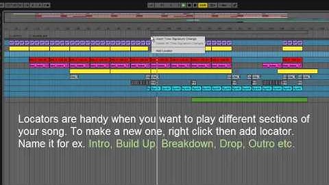 Ableton Live - How to add locators