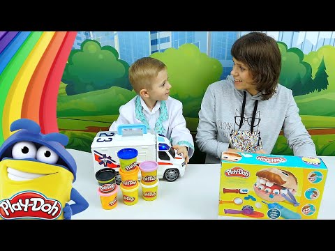 Play Doh ЗУБАСТИК и маленький дантист Даник - Пластилин ПЛЕЙ-ДО для детей