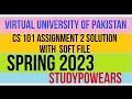 CS101 Assignment 2 Solution with pdf file  spring 2023 @StudyPowers