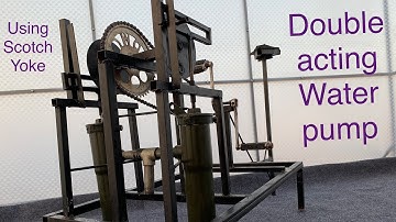 Double acting water pump using scotch yoke mechanism mechanical engineering final year project