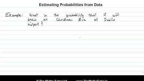 Estimating Probabilities