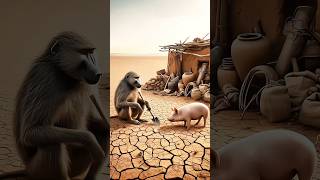 A Monkey Killed the Pig 😱 | #Shorts