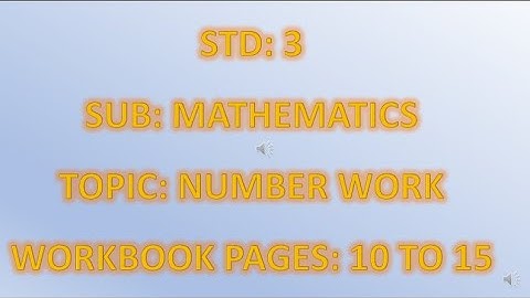 STD 3 MATHS NUMBER WORK | NUMBER WORK STD 3 | Explore the IQ