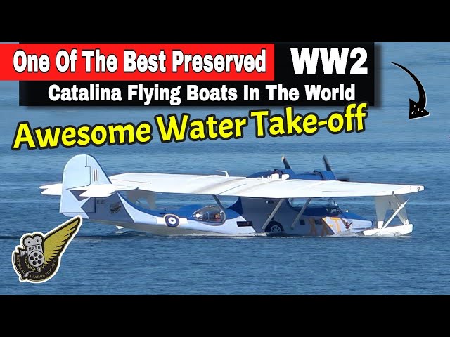 Catalina Flying Boat Sprays Its Way Into The Air