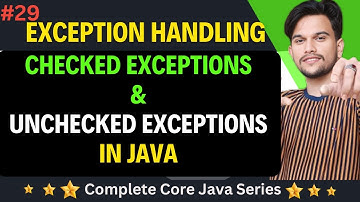 Difference between Checked and Unchecked Exception | Exception Handling in Java Hindi