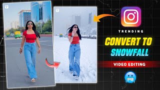 Snowfall Video Kaise Banaye | Instagram Trending Snowfall Video Editing | Ai Snowfall Effect Reels screenshot 4