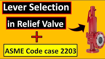 LEVER selection in RELIEF VALVE | What is ASME CODE CASE 2203