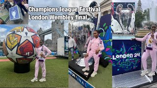 UEFA CHAMPIONS LEAGUE FINAL FESTIVAL | LIVE VIEW OF TROPHY | TRAFALGAR SQUARE | LONDON WEMBLEY 2024