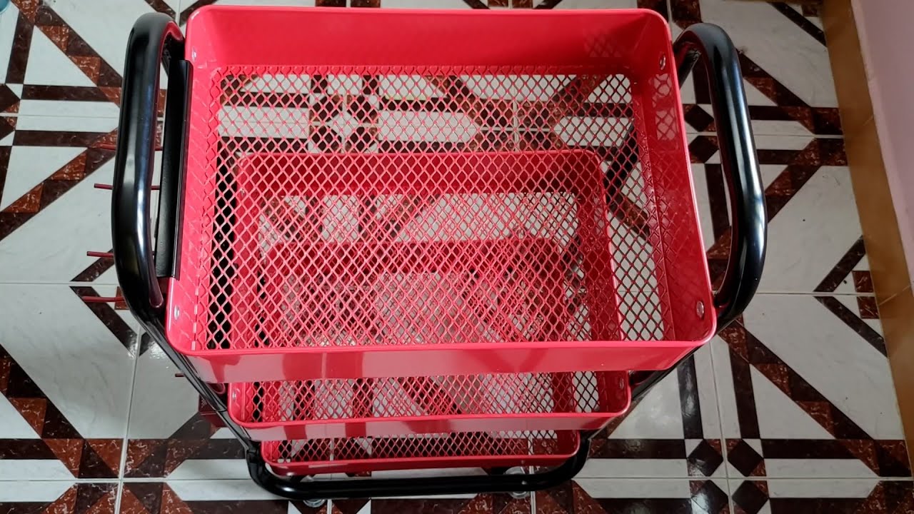 Unboxing & Assembling : Eureka Ergonomic Rolling Utility Cart - Black & Red