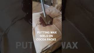 Сургучные печати на какао | Wax seals on cocoa packs