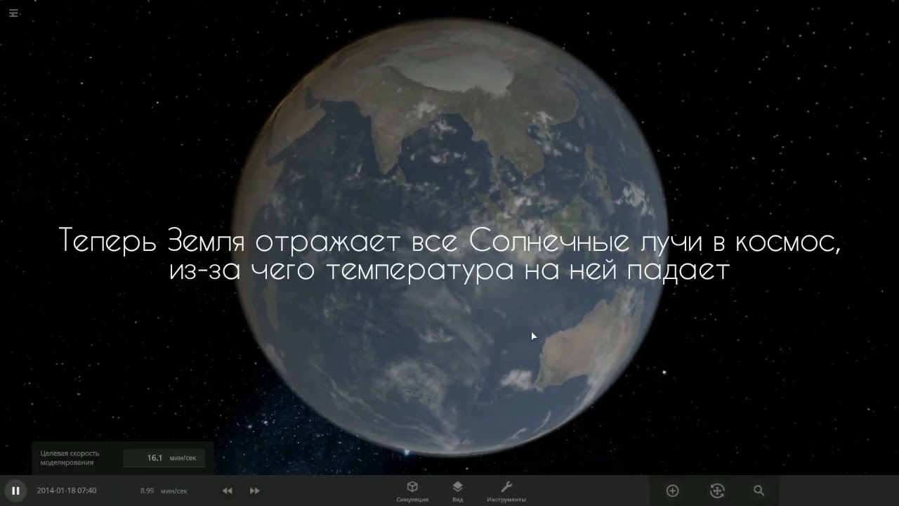 Если поставить среднее альбедо Земли на 0 и на 1