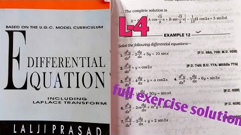 Differential equation lalji parsad B.sc /B.a/engineering /linear equations with constant coefficient