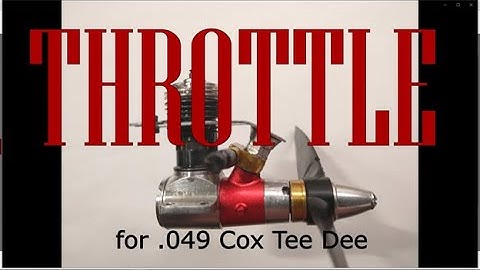 DIY Throttle for Cox Tee Dee (TD) Engines