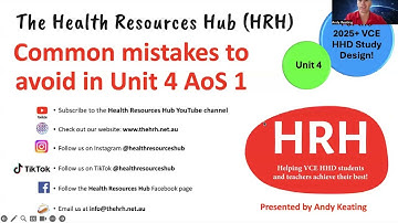 Common mistakes to avoid in Unit 4 AoS 1