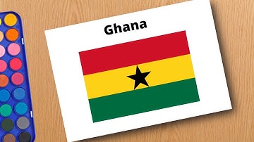 How to draw Ghana flag step by step