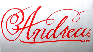 Andrea Name Signature Calligraphy Status | How to Cursive write with cut Marker #andrea @Andrew