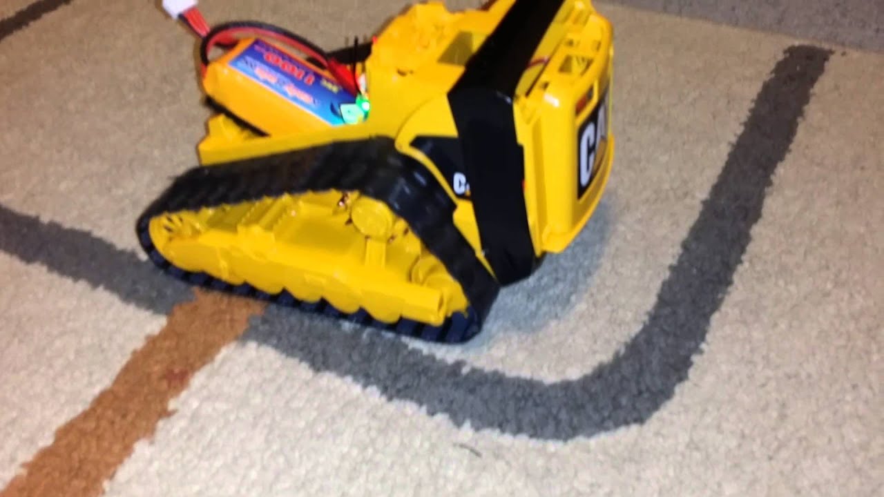 Bruder toy CAT skid loader, rc conversion YouTube