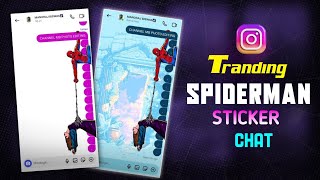 Instagram par Spiderman Sticker Chating kaise banaye | spiderman sticker chat instgram screenshot 4