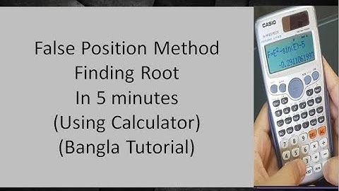 (In 5 min) False Position Method of finding root || Numerical Method || Using Calculator