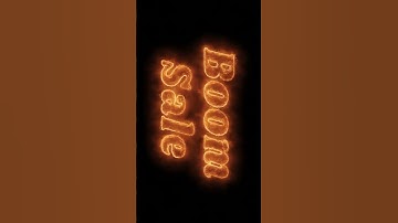 #Boom Sale Word Hot Animated #Burning #Realistic Fire Flame Loop.