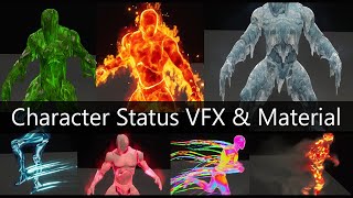 UE5 Character Status VFX Material(Include Pencil Shader)