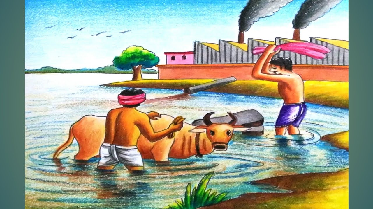 Drawing on water pollution  India NCC