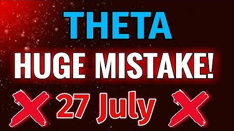 Theta Holders Huge Mistake! || Theta network technical analysis || Theta News