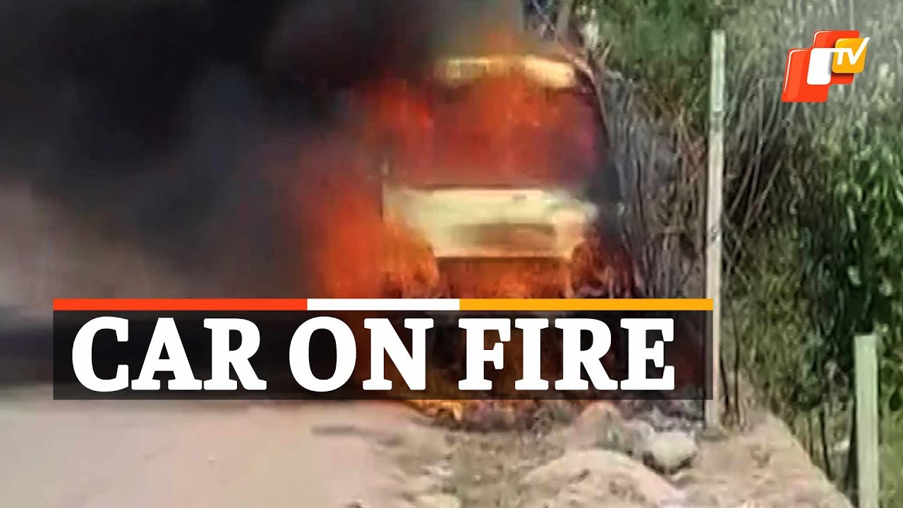 WATCH | Fire Engulfs Car In Jammu & Kashmir | OTV News - YouTube