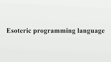 Esoteric programming language