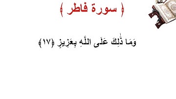 سورة فاطر الأية 17