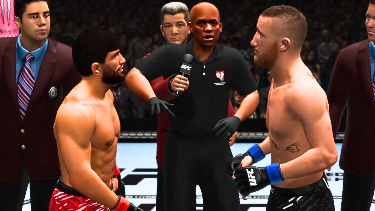 Arman Tsarukyan vs Justin Gaethje FULL FIGHT | UFC Undisputed Forever AI Simulation Gameplay