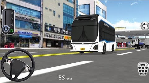 New Hyundai EV bus Driver Highway Rest Area - 3D Driving Class 2024 - best Android gameplay