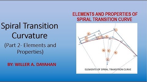 Spiral Transition Curve Part 2 (Elements and Properties)