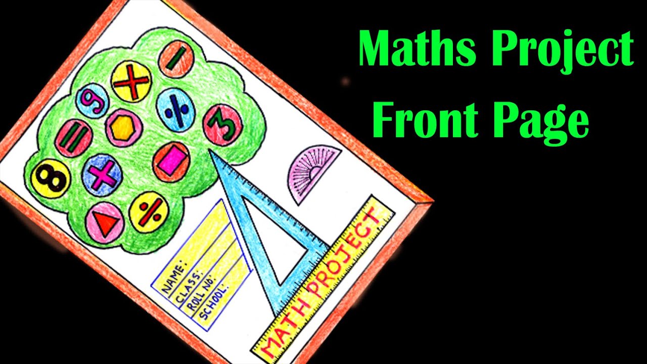 front page design for Maths project | creative cover page for maths ...