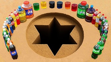 Experiment Star Shape Deep Pit Mixing Coca Cola, Pepsi, Fanta & Sprite